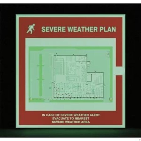 Accuform SAFETY SIGN SEVERE WEATHER MAP DTA306 DTA306